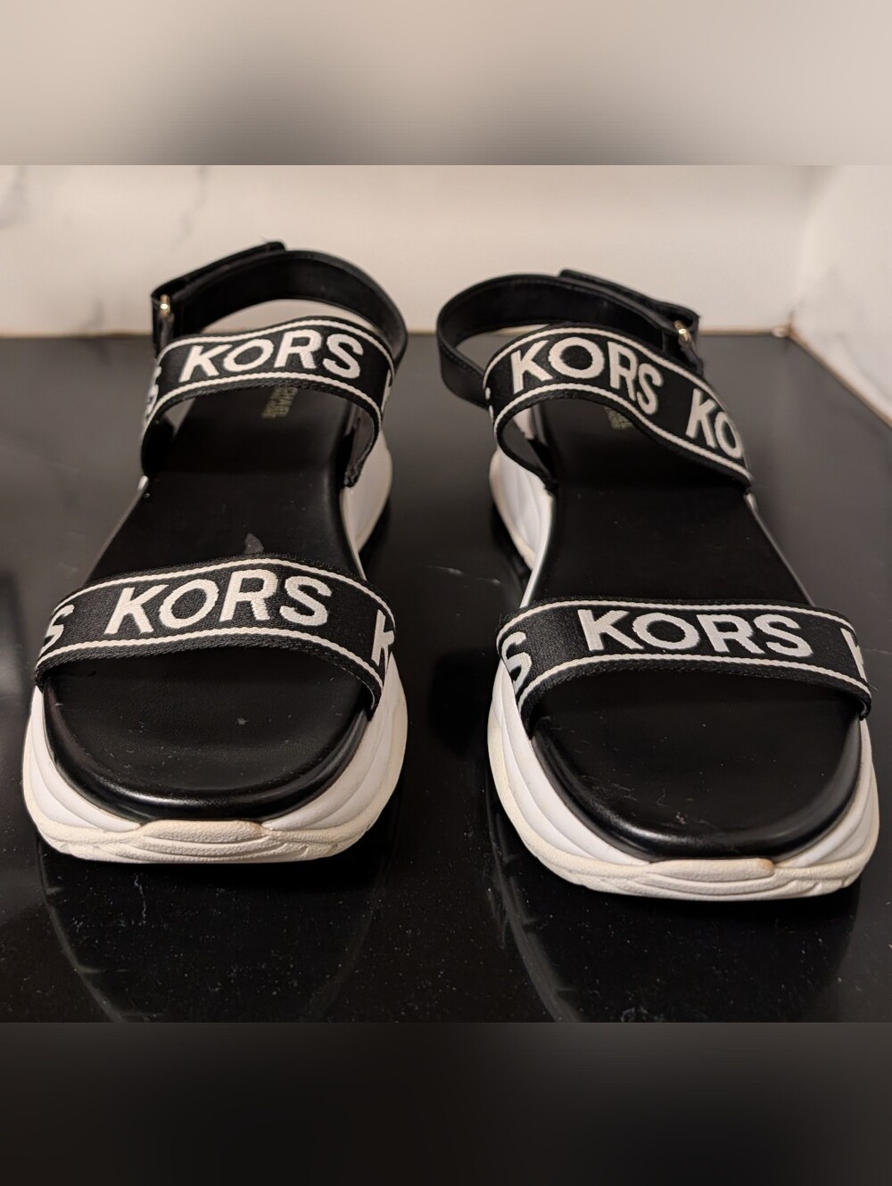 Michael Kors Peggy Sport Platform Sandals Size 8.5 Used Exc - Picture 3 of 10